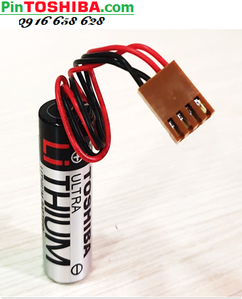 Toshiba ER6V (Zắc JEA-4holes), Pin nuôi nguồn PLC Toshiba ER6V 3.6V 2000mAh /Xuất xứ NHẬT